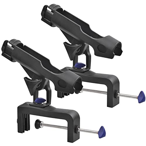 Fishing Rod Holders for Boat Adjustable Fishing Pole Holder with Large Clamp Folding Rod Racks Holder - color: 2PCS 03# Max Opening 4.75"