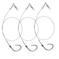 Circle Hook Rig Shark Surf Rigs, 20 Inch 49-Strands Steel Leader, Deep Sea Hooks for Big Fish - size: 4/0#