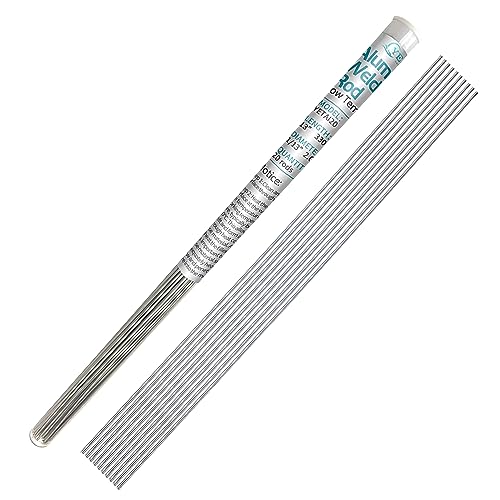 20 rods Aluminum Brazing Rod 1/13 For Propane Torch, Flux Core Aluminum Brazing Rods NO NEED Flux, Aluminum Repair Simple Solution (13" Length) - color: Aluminum 20 Rods, size: 1/13“ Brazing
