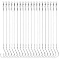 Circle Hooks Rigs Catfish Rig,20pcs Saltwater Fishing Hooks with Leader Catfish Hook Rigs Steel Wire Leaders Pre-Rigged Fishing Leader Hook Rigs for Catfish Bass - size: 4/0-20pcs