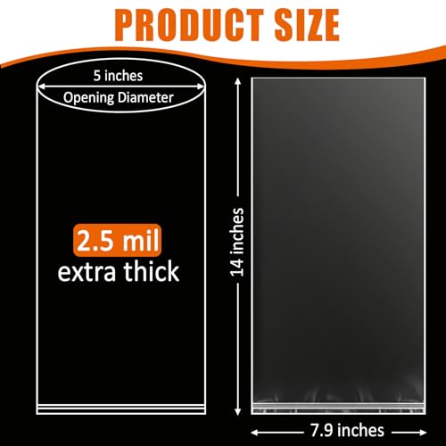 Aquarium Fish Bags, Leak Proof Poly Bags, 3 Mil Extra Thickness Transporting Shipping Containers for Live Fish