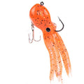 Artificial Octopus Swimbait, Skirt Tail Lure | 3.54/7.87/9.45in, jig head sinking trolling bait. Lingcod, bass, rockfish, saltwater. - color: Orange 3.54inch/0.81oz