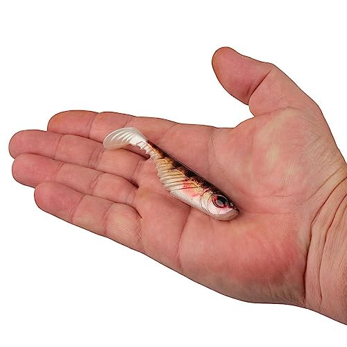 Berkley PowerBait Ripple Shad Fishing Soft Bait - color: HD Yellow Perch, size: 4"