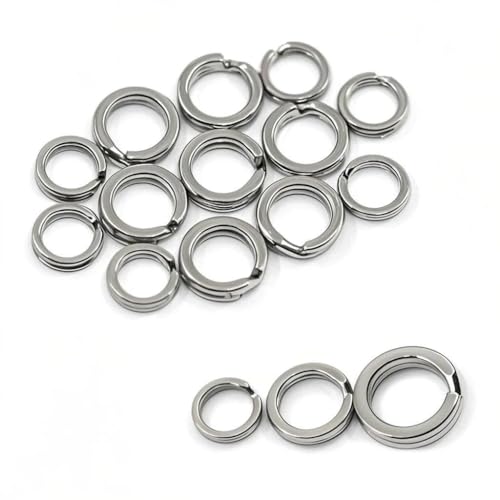 Split Rings Fishing 90Pcs Heavy Duty Stainless Steel Split Rings Designed for Fishing Lures Treble Hooks and Tackle Connectors in Freshwater and Saltwater