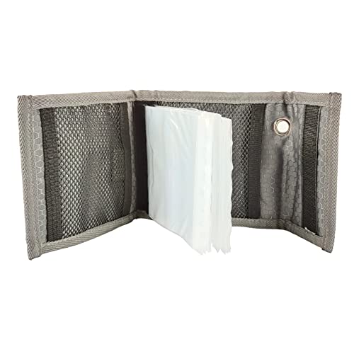 EUPHENG Fly Fishing Leader Wallet – 10 Clear Pockets Expandable Tippet Line Organizer | Secure Storage for Carp/Catfish Rigs & Fly Leaders - color: Light Grey