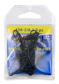 AFW Brass Coastlock Snap Swivels – Durable Fishing Gear with High-Strength Wire Snaps, Black Oxide Finish, Prevents Line Twisting & Kinking, Supports Up to 350 lb Test. - size: 5 pc, #2/0, 225 lb test