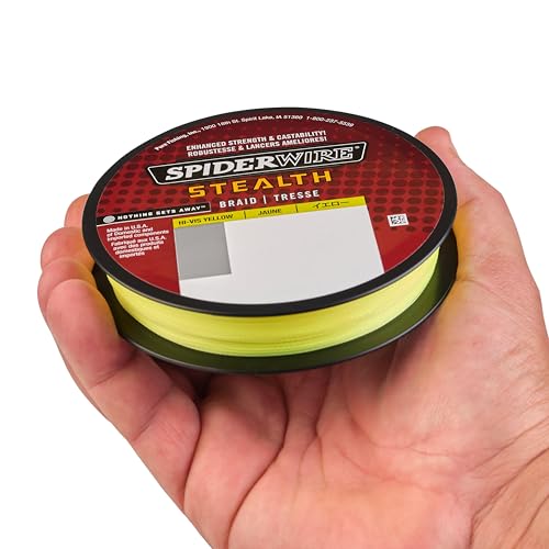 SpiderWire Stealth Braid Fishing Line - color: Hi-Vis Yellow, size: 300yd, style: 8lb Break Strength