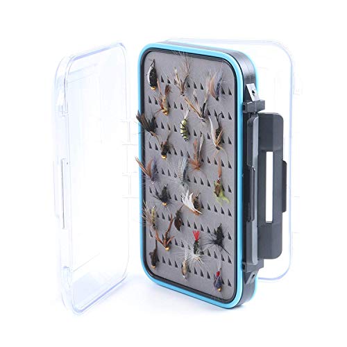 Aventik Waterproof Fly Box for Fly Fishing Double Sides Large Capacity Fly Fishing Box Streamer & Dry Fly Storage Saltwater & Freshwater - size: Size A+Size B+Size C