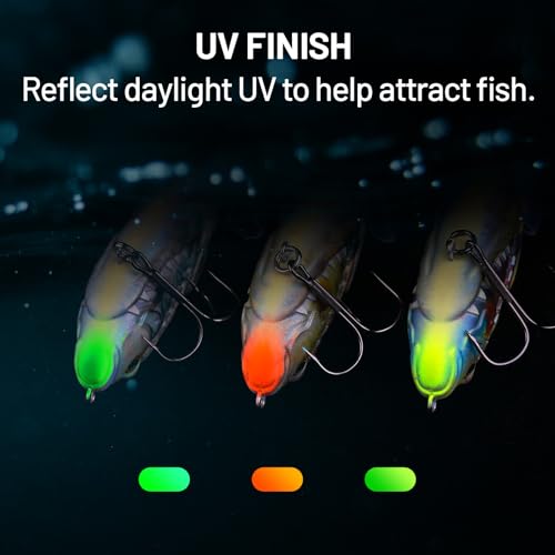 Handing Topwater Fishing Lure 3 Pieces Bass Fishing Lure with Mustad Hook, Lifelike Swimbait for Pike Catfish, for Anglers, 1/2oz, 3/4oz and 1oz - color: A1-3.1in 1/2oz
