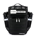 WOLFpak 35L Tactical Gym Backpack (Alpha Black White Accents) Durable 1000D Waterproof Oxford Material with MOLLE Webbing, Laptop Pocket & Dual Cup Holders, Durable Fitness/Travel/Military Daypack - color: Alpha Black White Accents