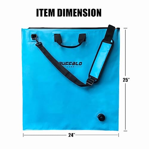 Buffalo Gear Fish Tournament Weigh in Bag for Bass Fishing, Heavy Duty Fish Bag for Caught Fish Waterproof,Leakproof,Puncture Resistant - color: Blue-24×25in