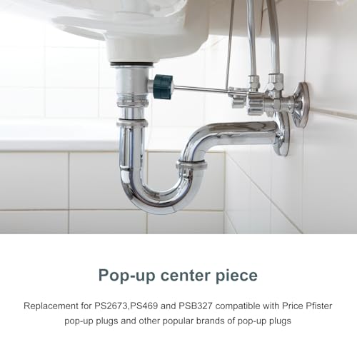 Lavatory Pop-Up Drain Assembly Kit – Sink Ball/Pivot Rod Replacement for Bathroom Sink Repair, Fits Other Standard Pop-Up Stoppers (PS2673 Replacement) (1)