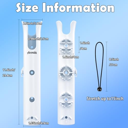Aventik Tube Fishing Rod Holder Bracket Wall Mounted Boat Side Mount Tool Holder Tube Links with Screws 1/2/3/4/6 Pole Tube Fishing Rod Holders - color: 6-Pole White