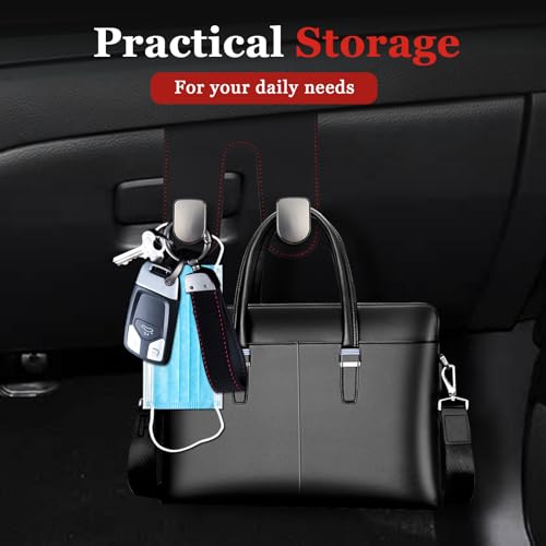 wuyaoyao Car Co-Pilot Glovebox Hooks, Automotive Co-Pilot Glove Box Hanging Storage Hook, Vehicle Purse Hanger Organizer for Handbag Grocery Bag Umbrella, Universal Car Accessories (Double Hooks) - size: Double Hooks
