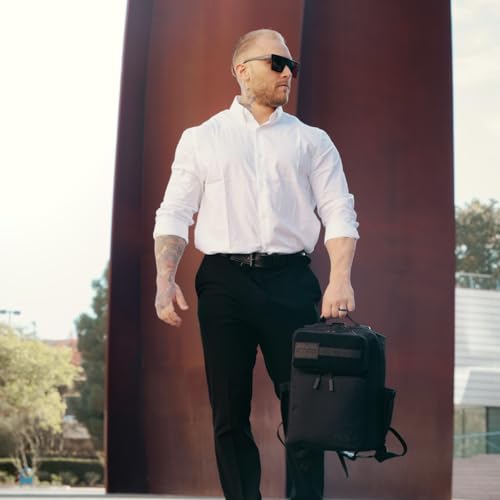 WOLFpak 15L Slim Tactical Gym Backpack - Durable 1000D Waterproof Oxford Material | Minimalist Daypack w/Laptop Pocket & Dual Cup Holders | Great for Travel & Everday Carry | (Nightshade) - color: Nightshade