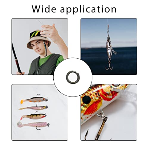 200 PCS Stainless Steel Fishing Split Rings Fishing Lures Connector Flat Stainless Steel Split Ring for Mini Key Chain Rings Open Jump Rings Connectors for Jewlery Making Findings Fishing