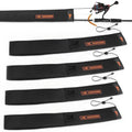 KastKing MeshGuard Rod Socks, Fishing Rod Sleeve, Neoprene Fishing Pole Sleeve, Fishing Rod Covers, Built-in Hanging Loop & Adjustable Lanyard, Fits Casting, Spinning, & Fly Rods - color: Black 4 Pcs, style: Spinning