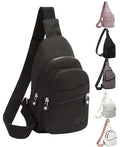 EVANCARY Small Sling Bag Crossbody Bags for Women Men, Sling Backpack Chest Daypack Cross Body Bag for Travel Outdoor - color: Black