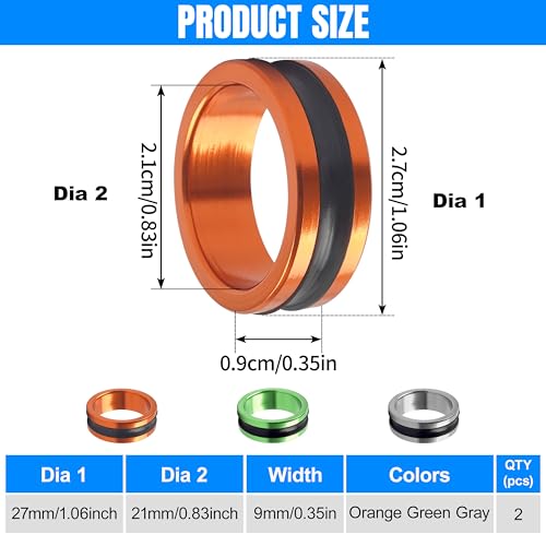 Fishing Lines Puller Ring, Lines Dragger Alloy Ring Shocked Absorption Hand Protecting Rings Assist Device for Leader Line and Hook Knots Adults Beginners Enthusiasts - color: Orange-2pcs