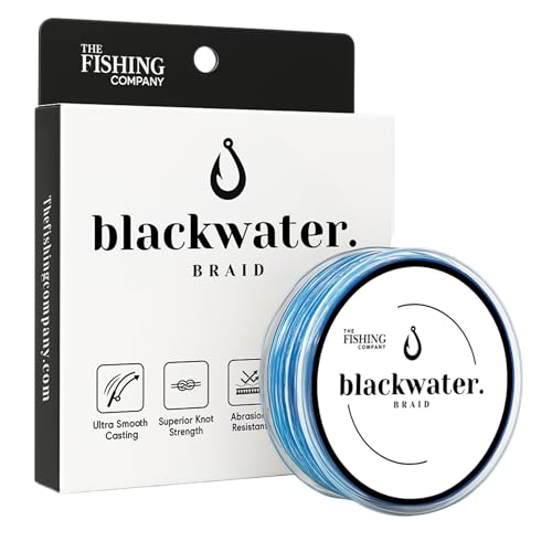 Blackwater Braid 8X Braided Fishing Line – Smooth, Strong UHMWPE Fiber – Abrasion Resistant, Zero Stretch – for Saltwater & Freshwater - color: Blue Camo, size: 8LB (500 Yards)