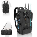 LIWSHWZ Fishing Tackle Backpack with Rod Holders,20L Lightweight Fishing Bag Storage Tackle Box Backpack for 3600 or 3700 Trays,Water Resistant Tackle Bag with Four Pockets (8.66” x 5.90” x17.52”) - size: 8.66" x 5.90" x 17.52"