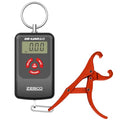 Zebco De-Liar 2.0 Digital Fish Scale, 50-Pounds/23-Kilograms Capacity, Compact Design, Durable Construction, Non-Puncturing Clamp-Style Lip Grip, Black/Red