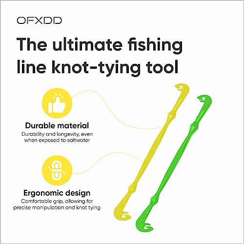 Loop Tyer - Hook Loop Tyer for Fishing - Plastic Fishing Line Knot Tying Tool - color: Yellow & Green