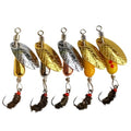 5Pcs Trout Spinners Barbless Fishing Lures with Single Hook Spinner Hooks for River Salmon Stream Fishing Durable Bass and Pike Lures for Freshwater Lake Angling