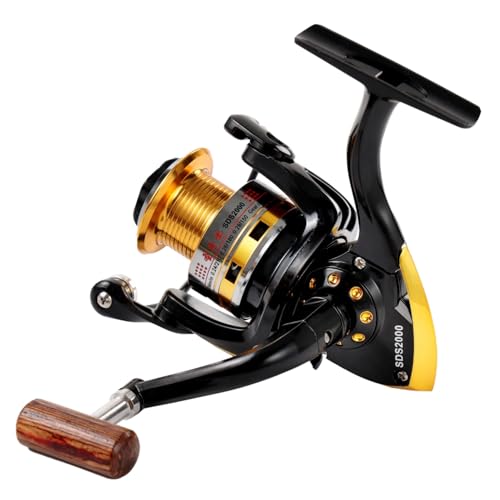 Diwa Spinning Fishing Reels for Saltwater Freshwater 1000 2000 3000 4000 5000 6000 Series Fishing Spool Left/Right Interchangeable Trout Carp Spinning Reel Light and Smooth - style: 4000-black