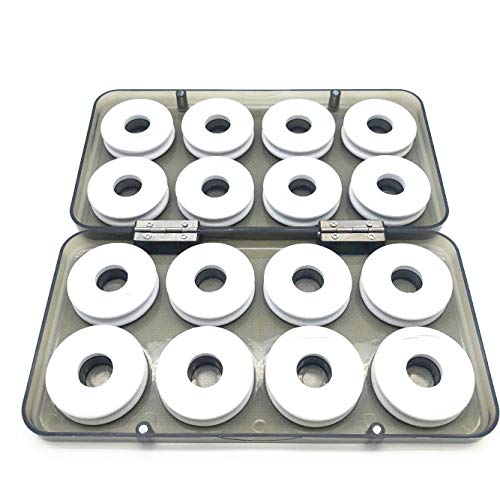 16pcs Fishing Line Spool Case Holder Fly Fishing and Rigging Foam Spools Sponge Organizer Storage Accessories for Fishing Snell Leader Rig