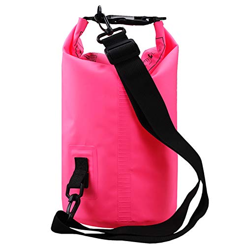 2L/3L/5L/10L/15L/20L/30L 500D Tarpaulin Heavey-Duty PVC Water Proof Dry Bag Sack for Kayaking/Boating/Canoeing/Fishing/Rafting/Swimming/Camping/Snowboarding - color: Pink, size: 10L