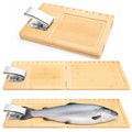 LemonRoad 2 Pcs Fish Cleaning Board with Clamp Foldable Fish Fillet Board Extra Large 24 Inches with Grippy Surface and Non-slip Bottoms Fishing Portable Measuring Table for Fishing Man Woman