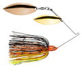 Strike King Tour Grade Spinnerbait Fishing Lure, Weight Forward Design, 3D Eyes, Hand-Tied Skirt - color: 569 - Green Tomato, size: 3/8 oz
