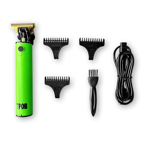 TPOB Ghost Beard Trimmer Hair Clippers for Men, Professional Hair Trimmer Zero Gapped T-Blade Trimmer Cordless Rechargeable Edgers Clippers Electric Beard Trimmer Shaver (Ghost Slime) - color: Ghost Slime