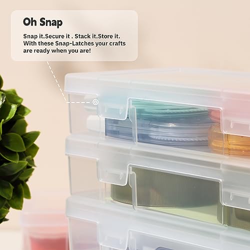 novelinks Clear Pencil Box and Small Plastic Storage Containers with Lids | 3 Small + 3 Medium + 3 Large, Board Game Storage Containers, Task Boxes for Special Education, Balloon Storage Organizer - color: 3 Small + 3 Medium + 3 Large -Clear