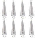 10PCS Fishing Weights Torpedo Sinkers Inline Trolling Sinkers Weights Kit Fishing Sinkers Catfishing Sinkers Saltwater Fishing Torpedo Weights Double Ring Sinkers-1oz(30g) - size: 1.76oz(50g)-8Pcs