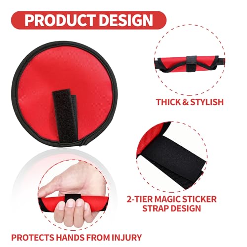 Fishing Hook Covers, 5.9 Inch Fishing Lure Covers, Lure Shield, Tackle Wraps for Most Fishing Rods，Roll Up Fishing Lure Wraps to Keep Fishermen Fishing Safe for Fishing Rod (Red) - size: 6pcs