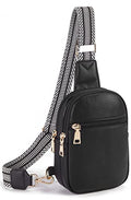 Telena Sling Bag for Women Crossbody Bags Purse for Women Vegan Leather Fanny Pack with Adjustable Strap - color: A-black