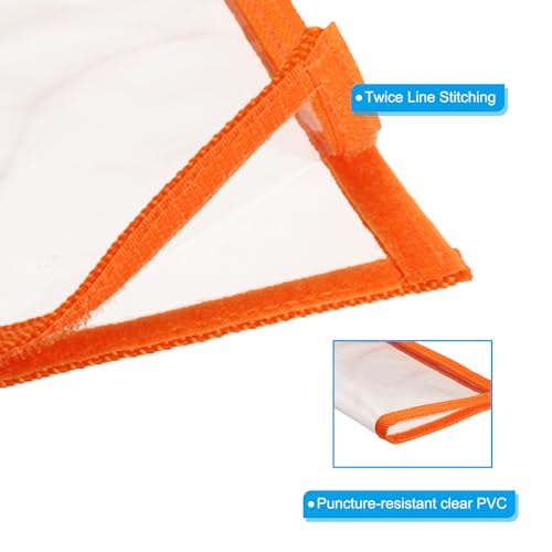 PATIKIL Fishing Lure Wrap Durable PVC Lure Covers Fishing Hook Covers Bait Storage Easily See Lures Keep Fishing Safe - color: Orange, size: 4.3" x 7.9"