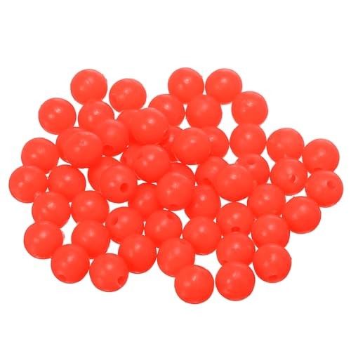 Fishing Beads Glow Hard Plastic Fishing Bait Eggs Lure Rigs Accessories, Fit for Saltwater Freshwater - Round - color: Red, size: 8 mm