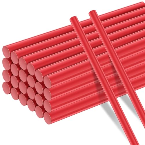 CroBlissful 20 Pcs Paintless Dent Repair Glue Sticks PDR Glue Hot Sticks Paintless Dent Repair Tool for Car Restoration Remover Tool Set (Red) - color: Red