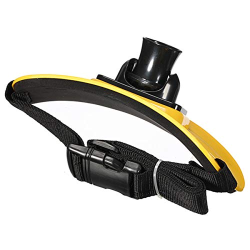 TIHOOD Fighting Rod Pole Holder Adjustable Waist Gimbal Belt Padded Fishing Waist Belt Professional Fishermen Gimbal Pad - color: Yellow