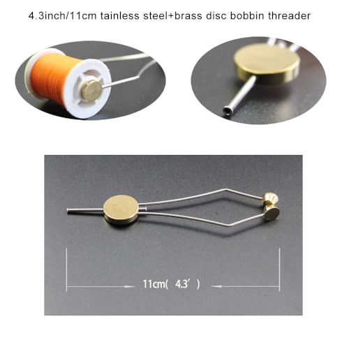 GREATFISHING 4pc Fly Tying Tools Combo Kit - Stainless Steel Whip Finisher, Bodkin, Bobbin, Disc Bobbin