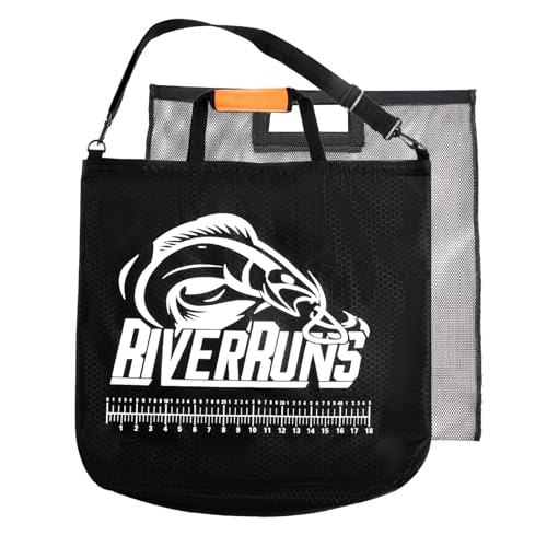 Riverruns Detachable Mesh Inner Liner for Fish Weigh-In Bag Non-Slip Flexible Mesh Insert for Lifting Weighing Transferring Easy Cleaning Tournament Replacement Inner Bag - style: Weigh in Bag With Mesh Bag