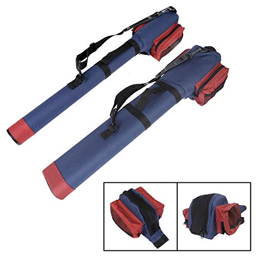 M MAXIMUMCATCH Maxcatch Fly Fishing Rod Case with Reel Pouch, Complete Rod Protection Bag, Single and Dual Rod Tube with Shoulder Strap - style: Dual Rod Case--for 9' 4sec Fly Rod