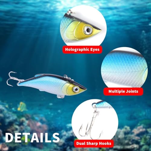 Fishing Lures Freshwater Bait Tackle kit.Tackle Box Including crankbaits topwater Lures,Jigs,Spoons and More Fishing Gear Set.Suitable for Bass Trout Salmon. - color: B240PCS