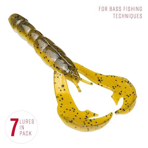 Strike King Rage Tail Craw - color: Green Pumpkin/Pearl Belly, size: 0.145 inch