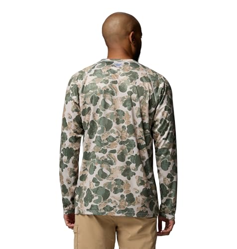 Columbia Men's Super Terminal Tackle PFG Frigate Frenz, Dark Stone Deltawood, Large