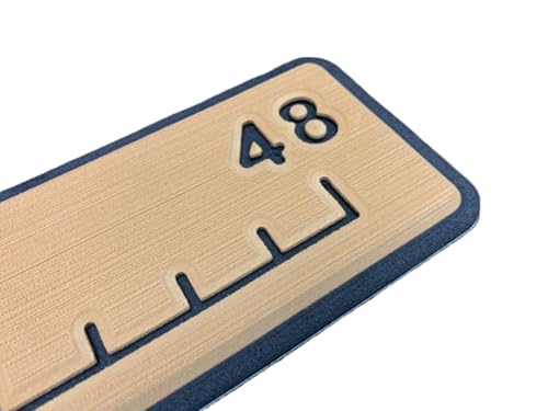 | Fish Ruler | SeaDek | 48 inch Fish Measurement Tool | Perfect for Boats and Kayaks | Mocha/Black - color: Mocha/Black