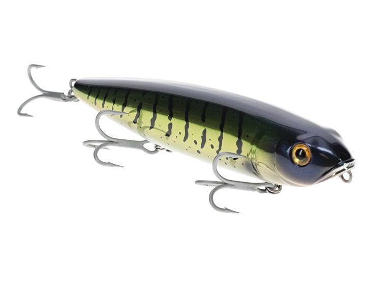 Strike King Sexy Dawg Hard Knock Saltwater Hard Bait Fishing Lure, 4.5", 5/8 oz, Steel Sound Chamber, 3D Eyes - color: Gold Croaker